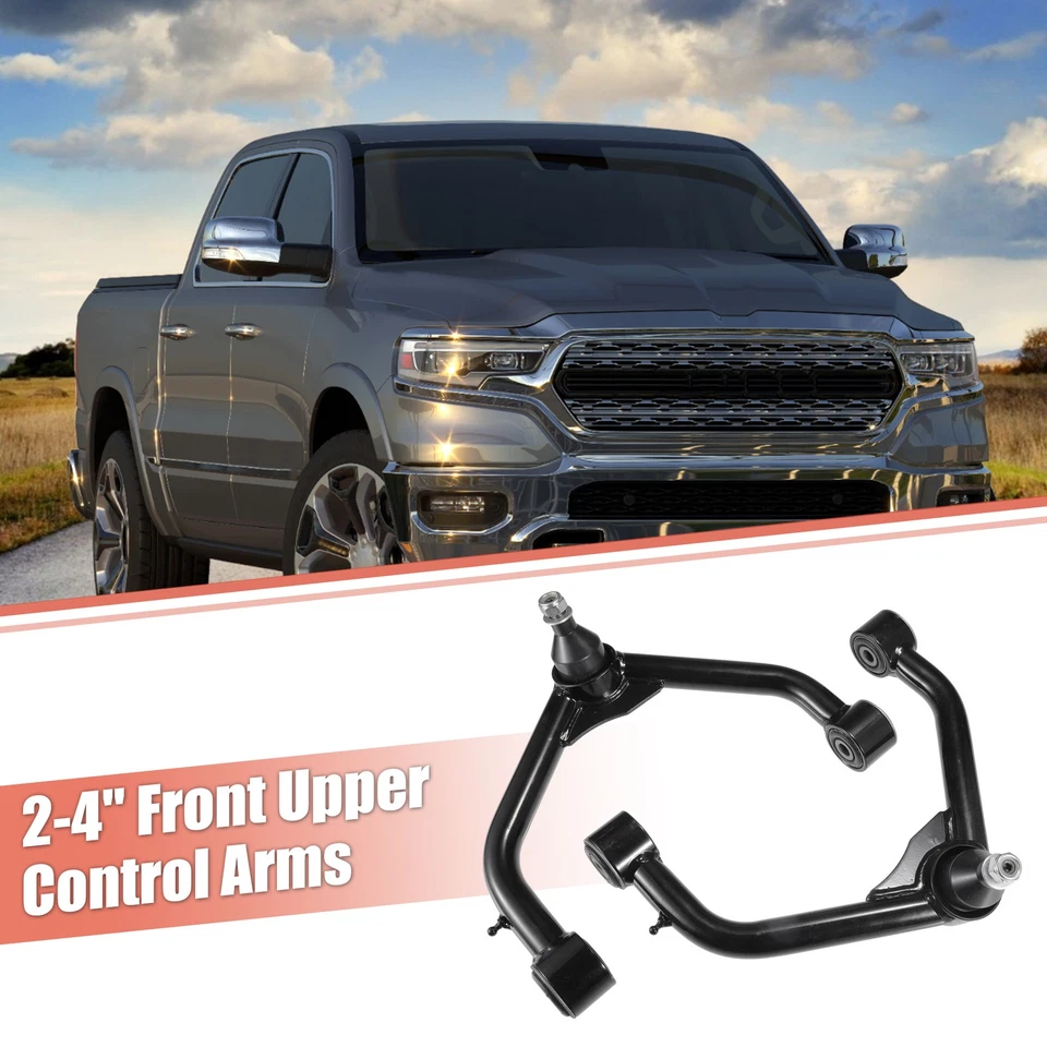 1 Paire De Bras De Suspension Supérieurs Avant De 2-4" Pour Dodge pour Ram Noir - Photo 2/4