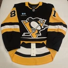 Game Issued Mac Hollowell Pittsburgh Penguins 2024-25 Worn NHL Jersey Black 54
