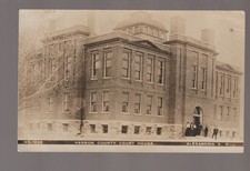 Alexandria SOUTH DAKOTA RPPC 1908 COURTHOUSE Hanson County nr Mitchell B3