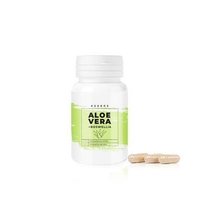Essens Aloe Vera + Boswellia - Nahrungsergänzungsmittel 60 Stk. Für Knochen & Gelenkgesundheit