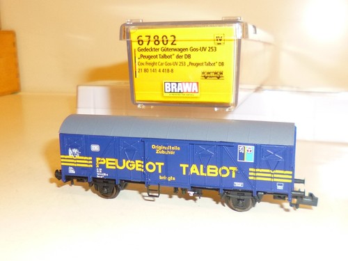 Brawa N:  67802 DB ged. Güterwagen Gos-UV 253 Peugeot/ Talbot, OVP, neu | Zustand: Neu