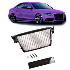 Wabengrill Kühlergrill Sport schwarz glänzend passend für Audi A4 B8 8K