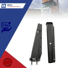 2-1/2" Bolt Spacing 30" Black Mud Flap Hanger Set Spring Loaded Straight