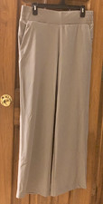 Member's Mark Women's Travel Wide-Leg Pants Gray M Elastic Waist Pockets