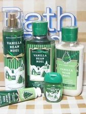 BATH & BODY WORKS 5pc Full Size Shower Set Vanilla Bean Noel (16/95552)