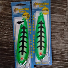 Moonshine Lures RV Series 4-1/2" Magnum Spoons Grinchy USA made Qty. 2