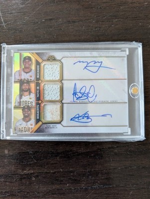 Topps Triple Threads -Fernando Tatís Jr. Manny Machado Xander Bogaerts  /18 auto