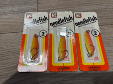 3 Luhr Jensen Needlefish Discontinued Pre Rapala Size 2 Chartreuse Fire 2in