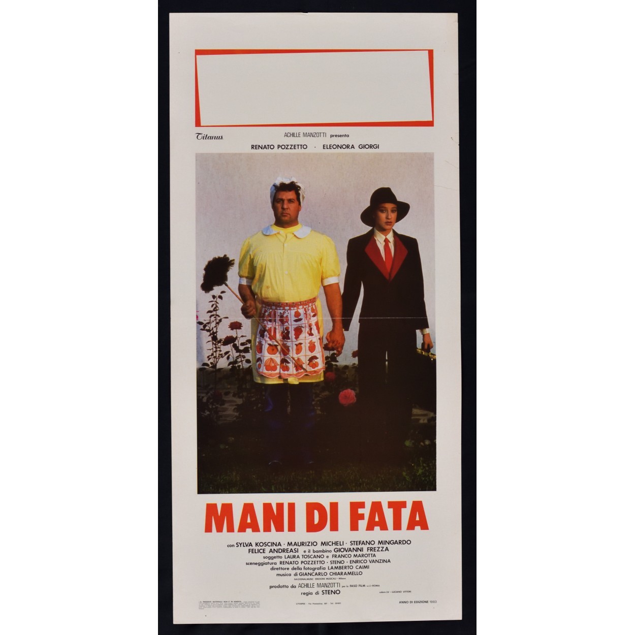 Locandina originale film Mani di fata (1983) - Regia di Steno