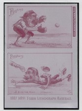 Tobin Baseball Reproduction Card. Magenta Back Printing Plate- Pittsburg