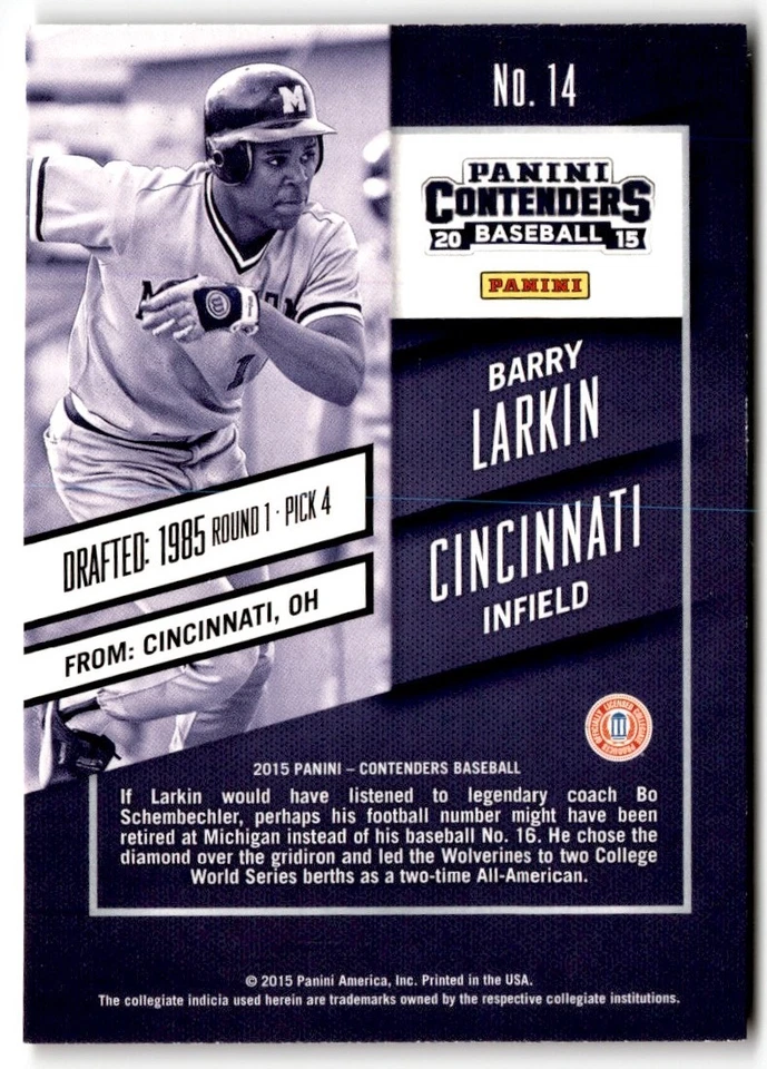 Harry Heilmann 2015 Panini Contenders Season Ticket #14 Detroit Tigers - Image 2 of 2