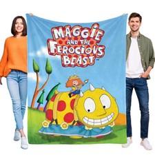 Maggie and the Ferocious Beast Flannel Blanket Throw for Bed sofa Birthday Gift