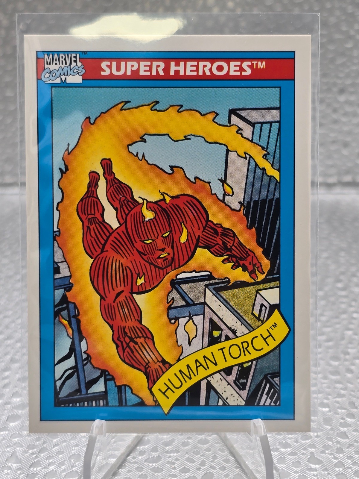 1990 Impel Marvel Universe Series 1 Super Heroes Human Torch #33!