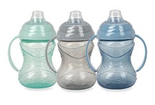 NUBY 3-Piece No-Spill Grip N Sip Sippy Cup 10oz with 2 Handles  Click-It Lock
