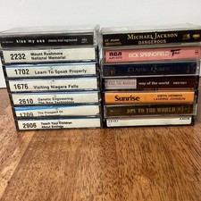 Lot Of 11 Vintage Rock Cassette Tapes Kiss Michael Jackson Queen more Untested