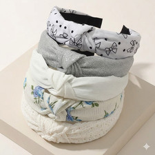 4pcs Wide Soft Headband Women Girls Satin Alice Band Hair Bands Boho Twist bands