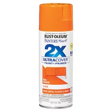 Rust-Oleum 334043 General Purpose Spray Paint, Real Orange, Gloss, Solvent, 12