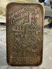 Vintage National Mint 1989 Merry Christmas 0.999 1oz Troy Silver bar