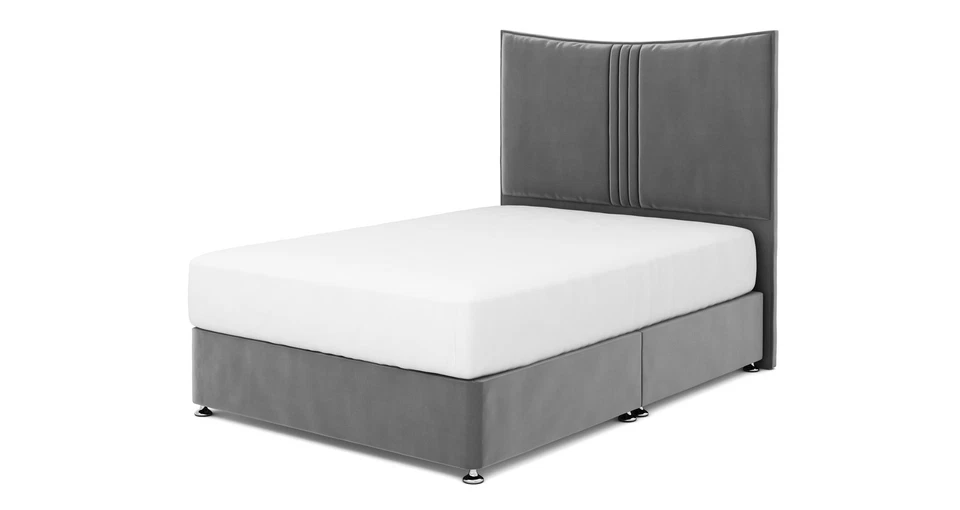 DFS Loria Nyla Steel Velvet Double Bedframe RRP £449