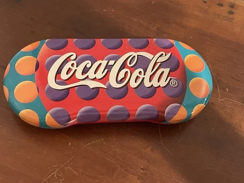 Vintage - 1996 Coca Cola Polar Bear Tin, Sunglasses Eyeglasses Case Check Photos