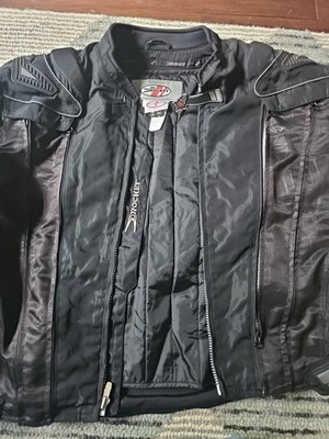 Joe Rocket Men's Black Motorcycle Jacket 2XL Waterproof All Weather Riding