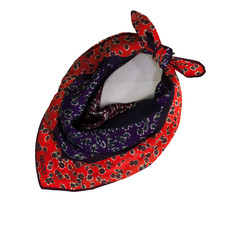 Foulard Kenzo pure soie mûrier Logo Géométrique Floral Foulard carre 66x62cm