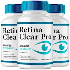 Retina Clear Eye Supplement Capsules  Advanced Formula (3 Pack)