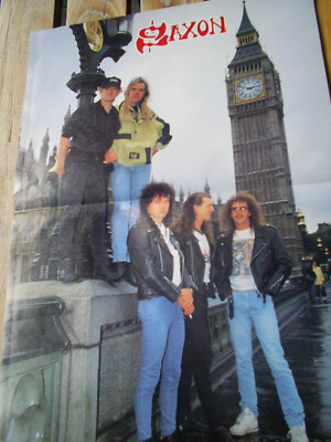 SAXON  - POSTER A3  - Vintage 90's  RAR
