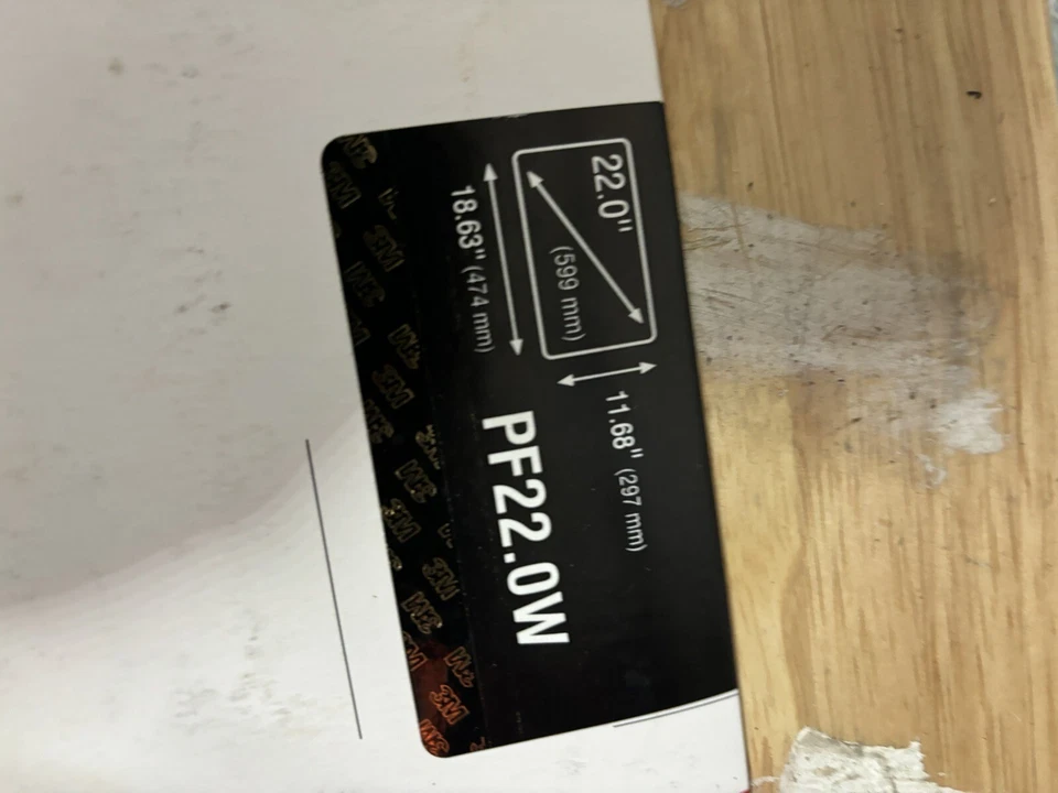 3M 22" Widescreen Black Framed Privacy Filter  PF220W9F - Image 3 of 3