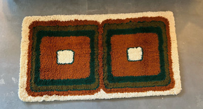 1960's HOJER EKSPORT WILTON Danish Modern Wool Rya Rug Tapestry Mid Century