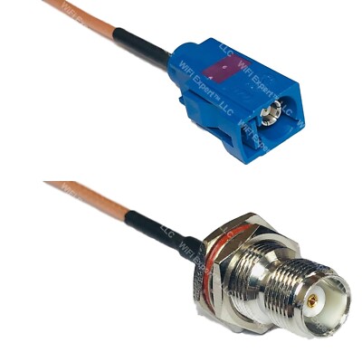 RG316 Fakra C Female to TNC FEMALE BULKHEAD RF Cable FAST-SHIP LOT