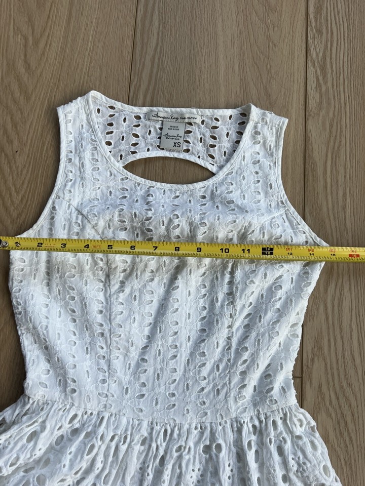 American Rag juniors white eyelet Dress lined XS XSmall eBay