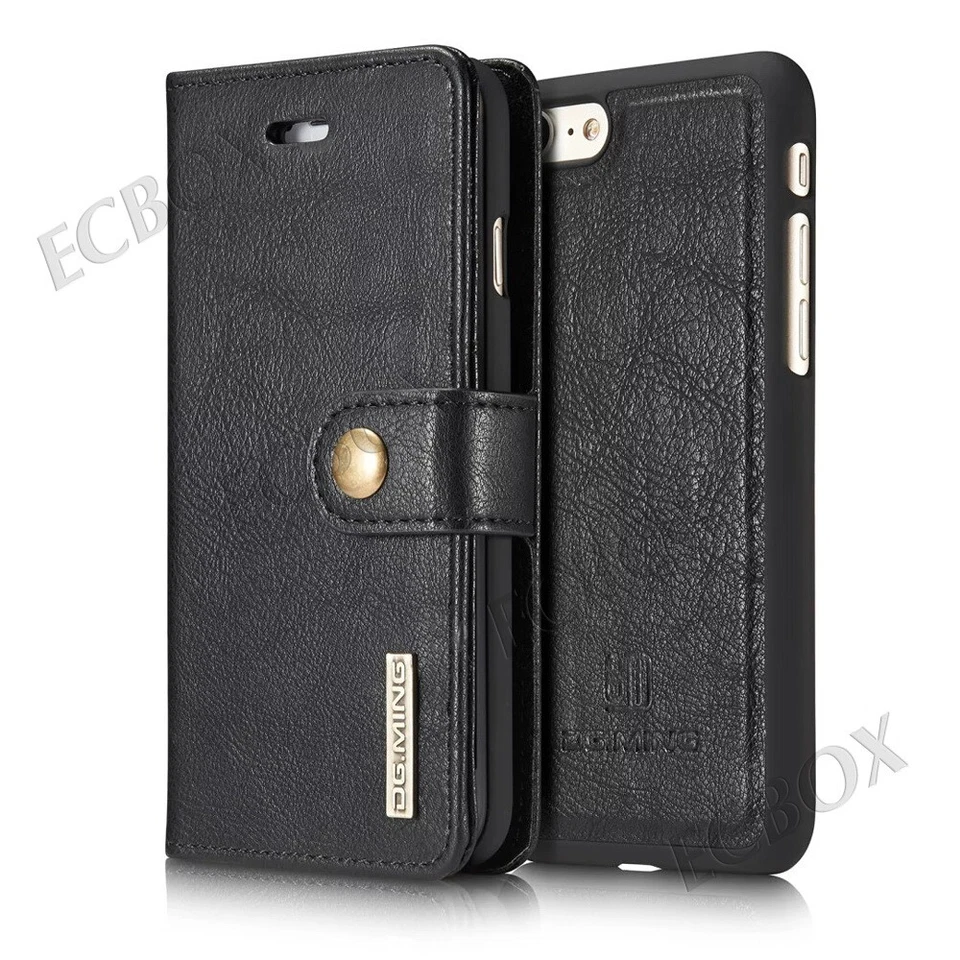 Capa carteira couro flip vintage slots para cartão para iPhone e Samsung - Imagem 3 de 4