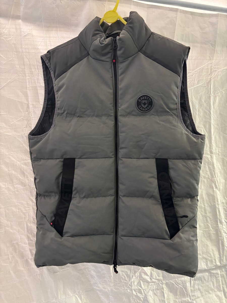 ZAVETTI CANADA AYLATO PUFFER GILET/SHARKSKIN SIZE L UK