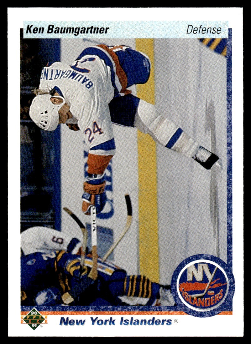 1990-91 Upper Deck KEN BAUMGARTNER #439 Islanders RC - FREE Ship!