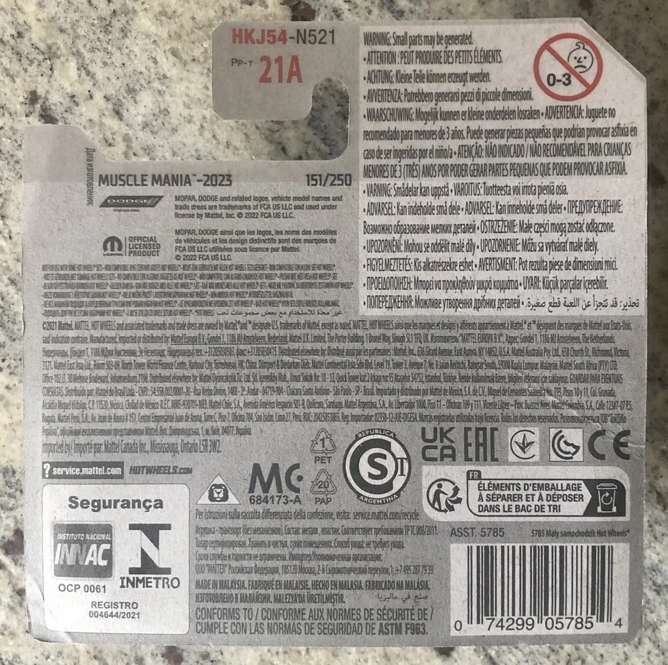 Hot Wheels ‘18 DODGE CHALLENGER SRT DEMON BLU 2023 1:64 - Immagine 2 di 2