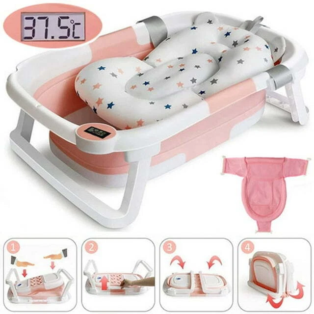 Foldable Baby Bath Tub Collapsible Newborn Infant Shower Bathtub with Cushion US
Opens in a new wind