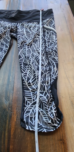 Leggings donna Lululemon nero/bianco e nero/navy Active Cropped taglia 8 - Foto 6 di 19