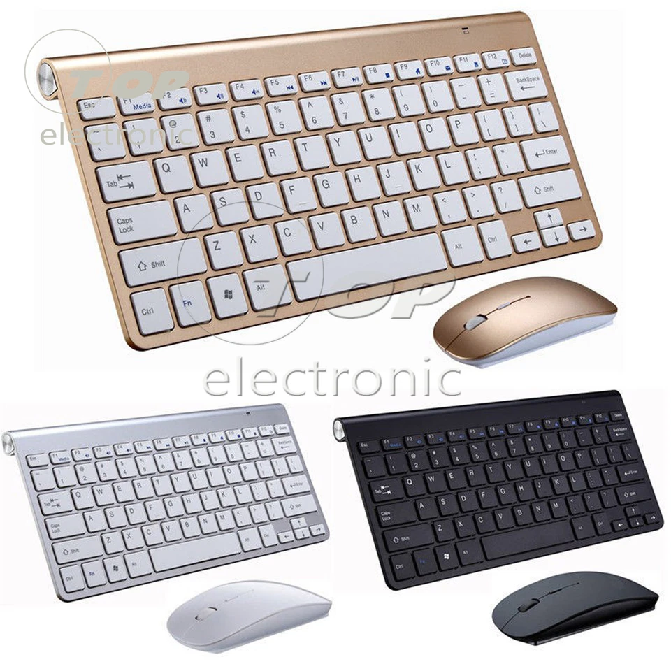 USB Wireless Slim Keyboard and Cordless Mouse 2.4GHZ Combo Kit Set PC Laptop - Image 3 of 4