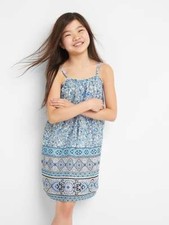 Gap Kids Blue Floral Print Spaghetti Dress XS 4-5 M 8 L 10 XL 12 XXL 14 $35 NWT