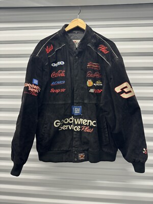 Vintage Dale Earnhardt Goodwrench Racing Jacket Suede Leather 90s