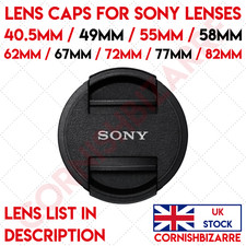 LENS CAP FOR SONY 40.5MM 49MM 55MM 62MM 67MM 72MM 77MM 82MM THREAD LENS COVER UK