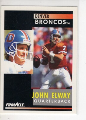 1991 SCORE PINNACLE JOHN ELWAY FOOTBALL CARD #7 EX