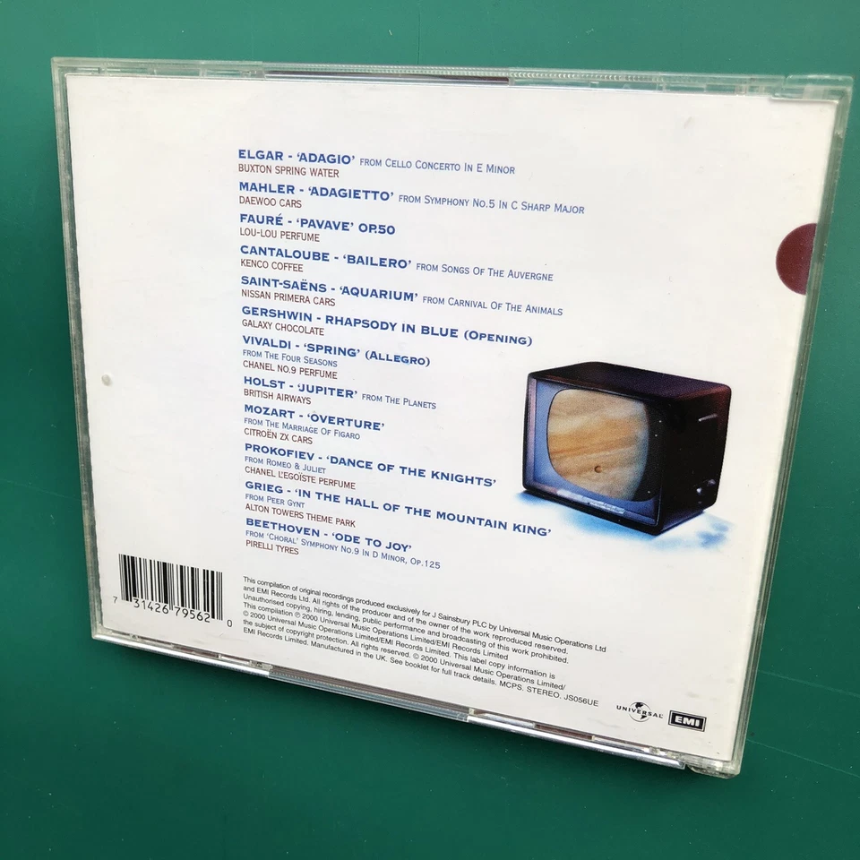 ODE TO JOY (Best Classical TV Ad Themes) CD Kenco Pirelli Nissan Alton Towers VG Foto 2 de 4