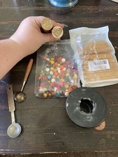 Letter Wax Seal Stamp Kit with Beads, Handles, Warmer, Melting S...