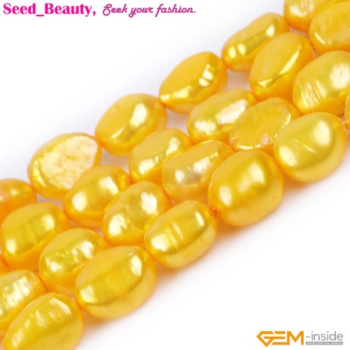 Craft Freshwater Pearl Loose Beads for Jewelry Making 15" DIY 8-9mm Wholesale - Picture 10 of 110