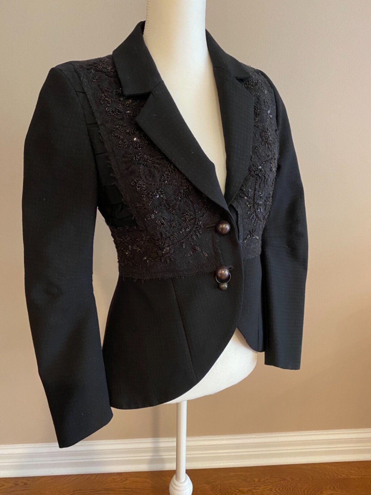 TRELISE COOPER WOMEN DESIGNER BLAZER JACKET SZ 4, GO… Gem