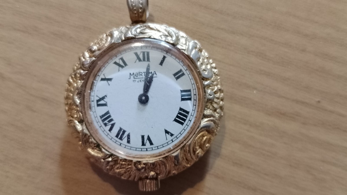 Pendentif Montre Gousset Col Mortima En Or – Élégance Vintage Pour Femme