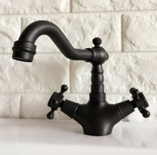 Black Oil Rubbed Brass Swivel Kitchen Bathroom Sink Faucet Mixer Tap 2nf346