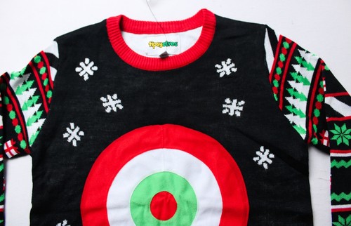 Tipsy Elves Boy's Dart Board Game Ugly Sweater CG2 Multicolor Medium NWT - Picture 3 of 8